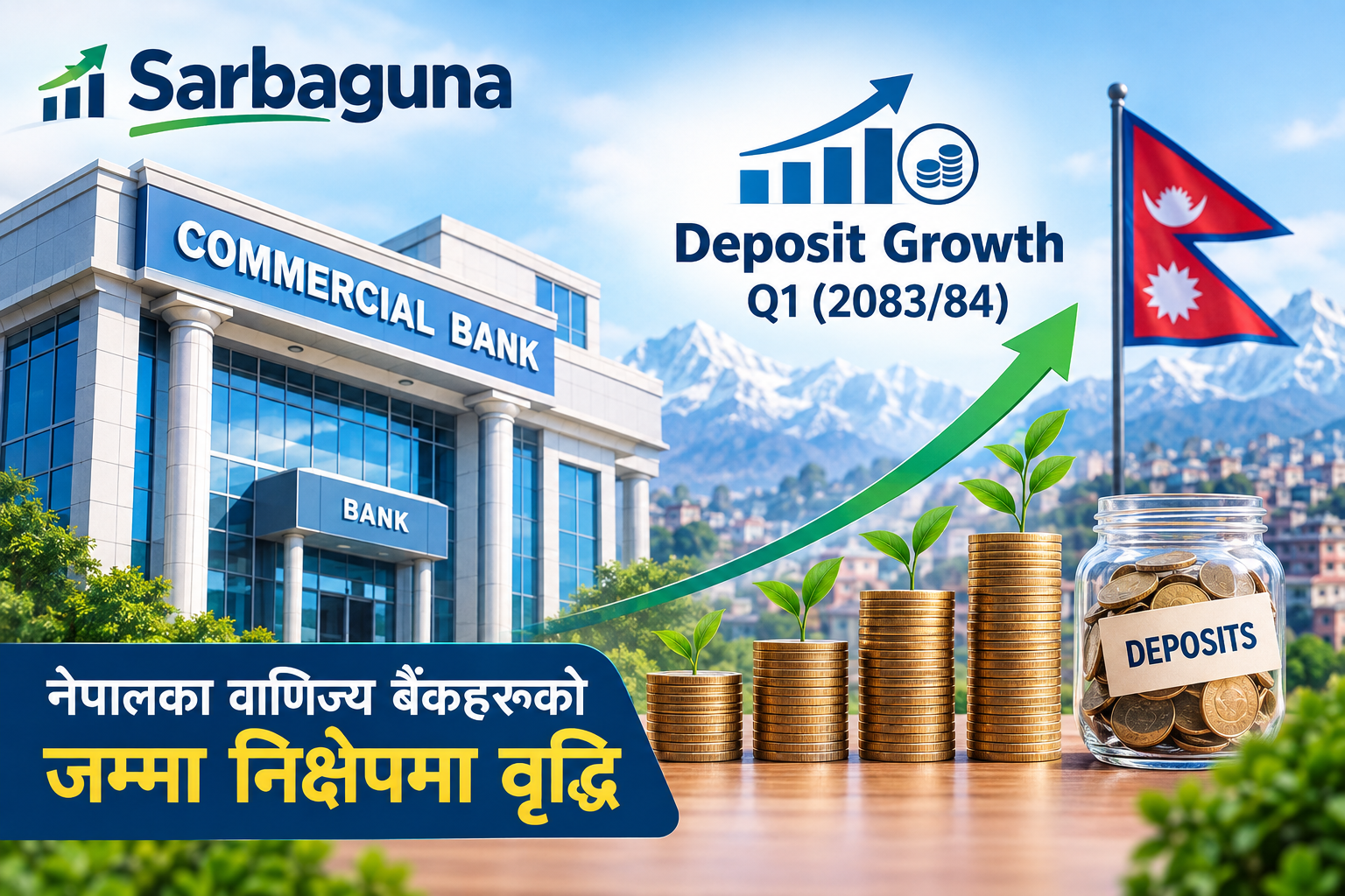 Nepal commercial bank deposit growth 2083